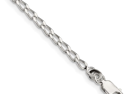 Sterling Silver Open Elongated Link Chain (Style QLL080-8)