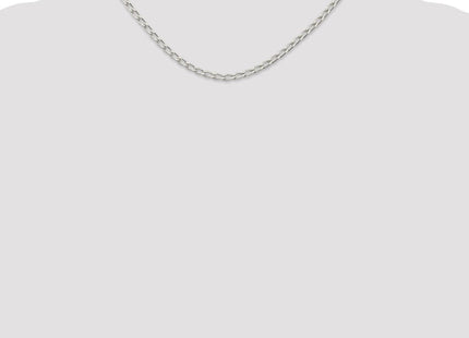 Sterling Silver Open Elongated Link Chain (Style QLL100-16)