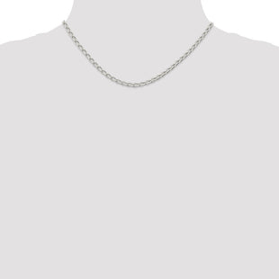 Sterling Silver Open Elongated Link Chain (Style QLL100-16)