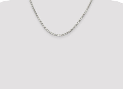 Sterling Silver Open Elongated Link Chain (Style QLL100-18)