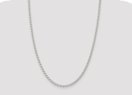 Sterling Silver Open Elongated Link Chain (Style QLL100-24)