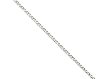 Sterling Silver Open Elongated Link Chain (Style QLL100-8)
