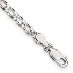 Sterling Silver Open Elongated Link Chain (Style QLL100-8)