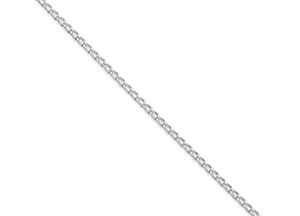 Amore La Vita Sterling Silver Rhodium-plated Polished 3.2mm 10 inch with Lobster Clasp Open Link Charm Anklet