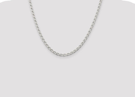 Sterling Silver Open Elongated Link Chain (Style QLL120-20)