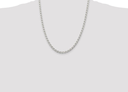 Sterling Silver Open Elongated Link Chain (Style QLL120-22)