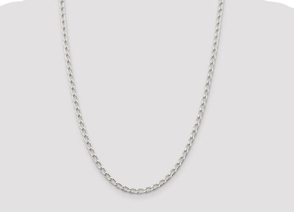 Sterling Silver Open Elongated Link Chain (Style QLL120-24)