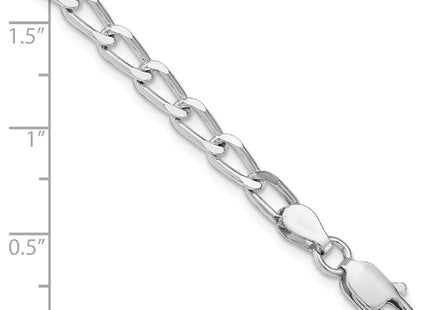 Amore La Vita Sterling Silver Rhodium-plated Polished 4.3mm 7 inch Open Link with Lobster Clasp Charm Bracelet