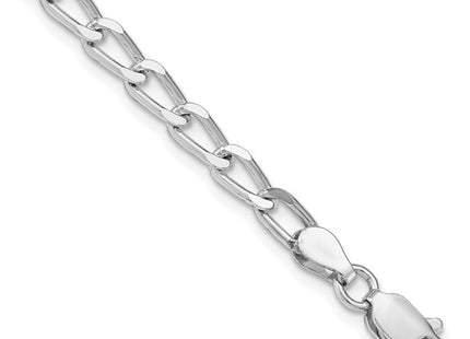 Amore La Vita Sterling Silver Rhodium-plated Polished 4.3mm 7 inch Open Link with Lobster Clasp Charm Bracelet