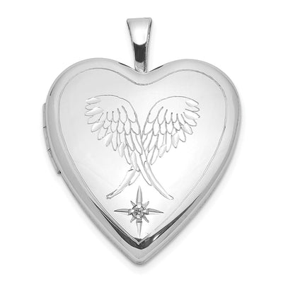 Sterling silver diamond locket pendants & charm