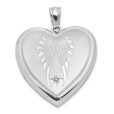 Sterling silver diamond locket pendants & charm