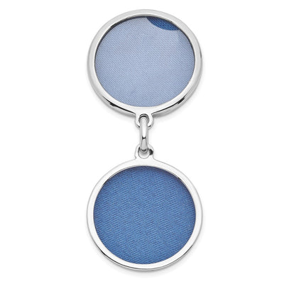 Sterling Silver Rhodium-plated CZ Stars Swing Locket