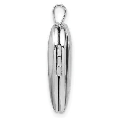 Sterling Silver Rhodium-plated Polished Heart Ash Holder Locket