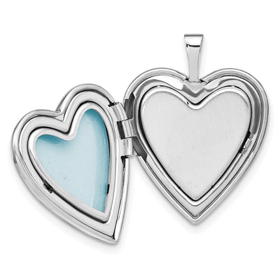 Sterling Silver Rhodium-plated Polished Heart Ash Holder Locket