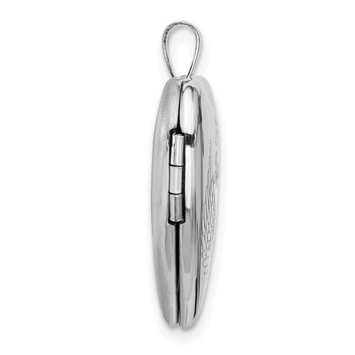Sterling Silver Rhodium-plated MY ANGEL Angel Wings Heart Locket