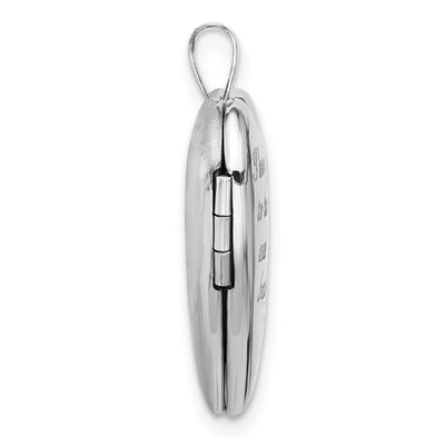 Sterling Silver RH-pl I LOVE YOU TO THE MOON AND.. Heart Locket