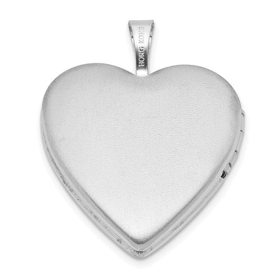 Sterling Silver RH-pl I LOVE YOU TO THE MOON AND.. Heart Locket
