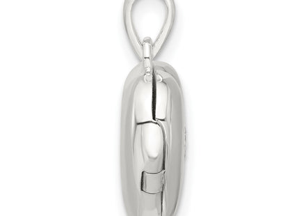 Sterling silver cubic zirconia locket pendants & charm, alternate view