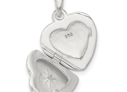 Sterling silver cubic zirconia locket pendants & charm, further view