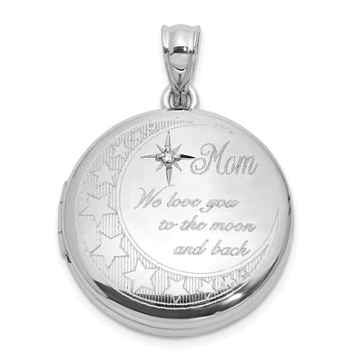 Sterling silver diamond locket pendants & charm
