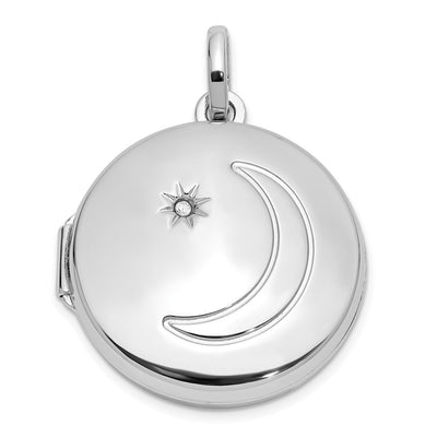 Sterling silver diamond locket pendants & charm