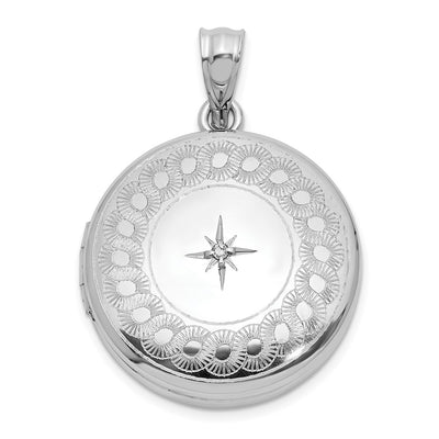 Sterling silver diamond locket pendants & charm