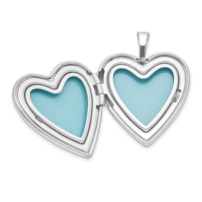 Sterling Silver Rh-plated Heart and Locket/Pendant Set