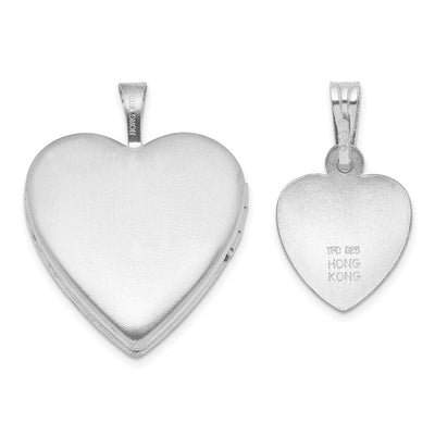 Sterling Silver RH-plated FOREVER / Locket/Pendant Set