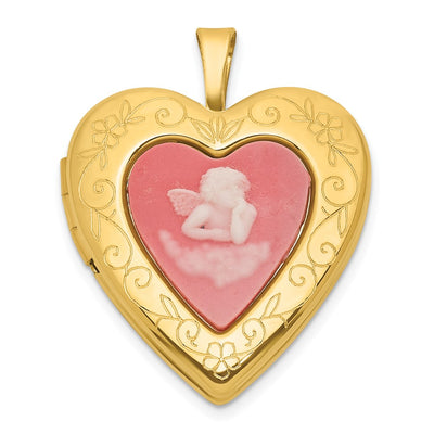 Sterling silver locket brooch