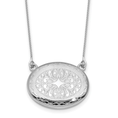 Sterling silver oval necklace