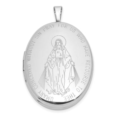 Sterling silver miraculous medal pendants & charm