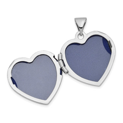 Sterling Silver Rhodium-plated Preciosa Crystal Heart Locket