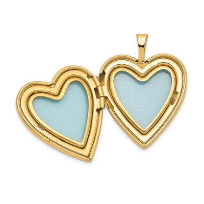 1/20 Gold Filled Cross & Footprint Heart Locket Necklace