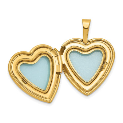 1/20 Gold Filled Enameled Flower I Love You Heart Locket Necklace