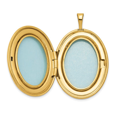1/20 Gold Filled Diamond in Heart Oval Locket Necklace