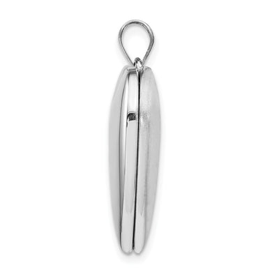 Sterling Silver Rhodium-plated Plain Heart Locket