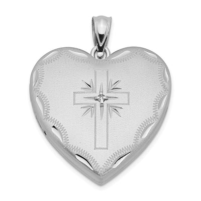 Sterling silver diamond locket pendants & charm