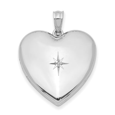 Sterling silver diamond locket pendants & charm