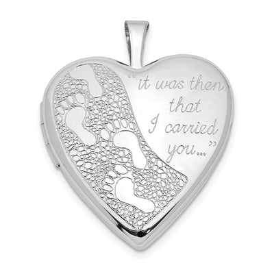 Sterling silver footprint pendants & charm