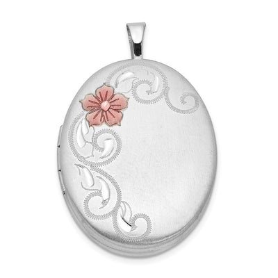 Sterling silver oval pendants & charm
