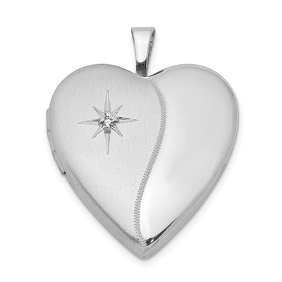 Sterling silver diamond locket pendants & charm