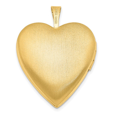 Sterling Silver Gold-plated Diamond Star Heart Locket