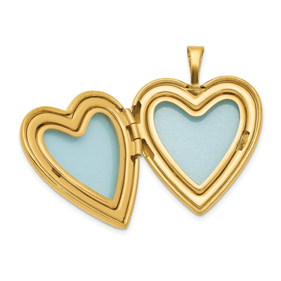 Sterling Silver Gold-plated Diamond Star Heart Locket