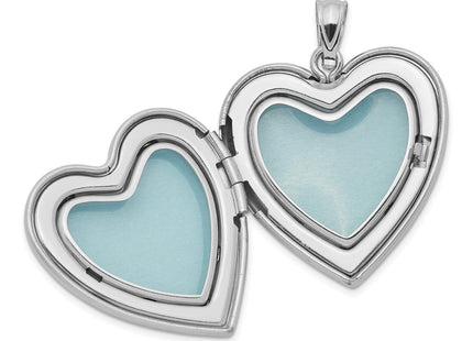 Sterling silver diamond locket pendants & charm, additional view