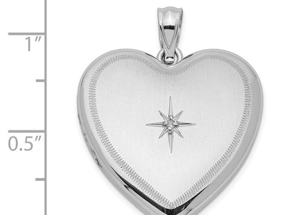 Sterling silver diamond locket pendants & charm, further view