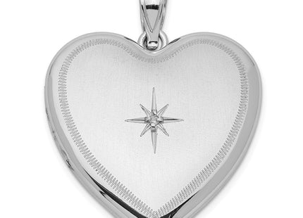 Sterling silver diamond locket pendants & charm