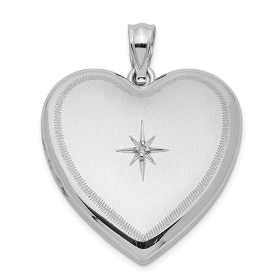 Sterling silver diamond locket pendants & charm