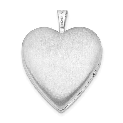 Sterling Silver Rhodium-plated Hands Heart Locket