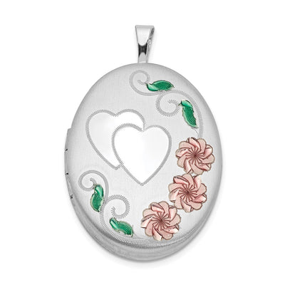 Sterling silver oval pendants & charm