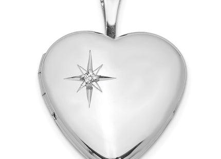 Sterling silver diamond locket pendants & charm